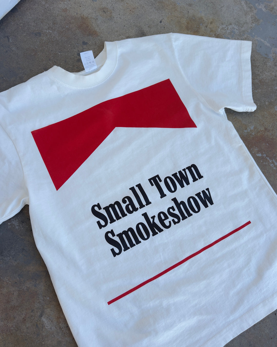 Small Town Smokeshow Cotton Tee - White