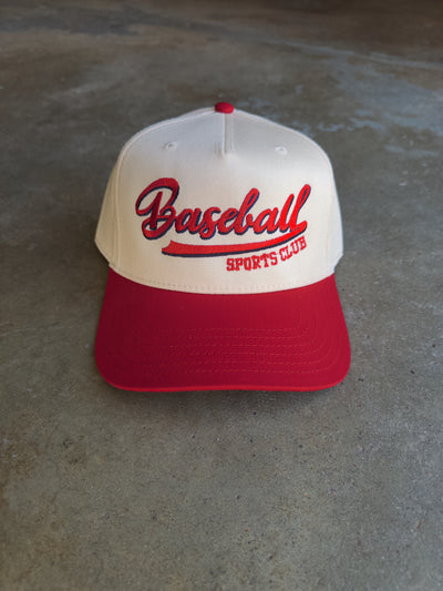 Baseball Sports Club Hat - Red