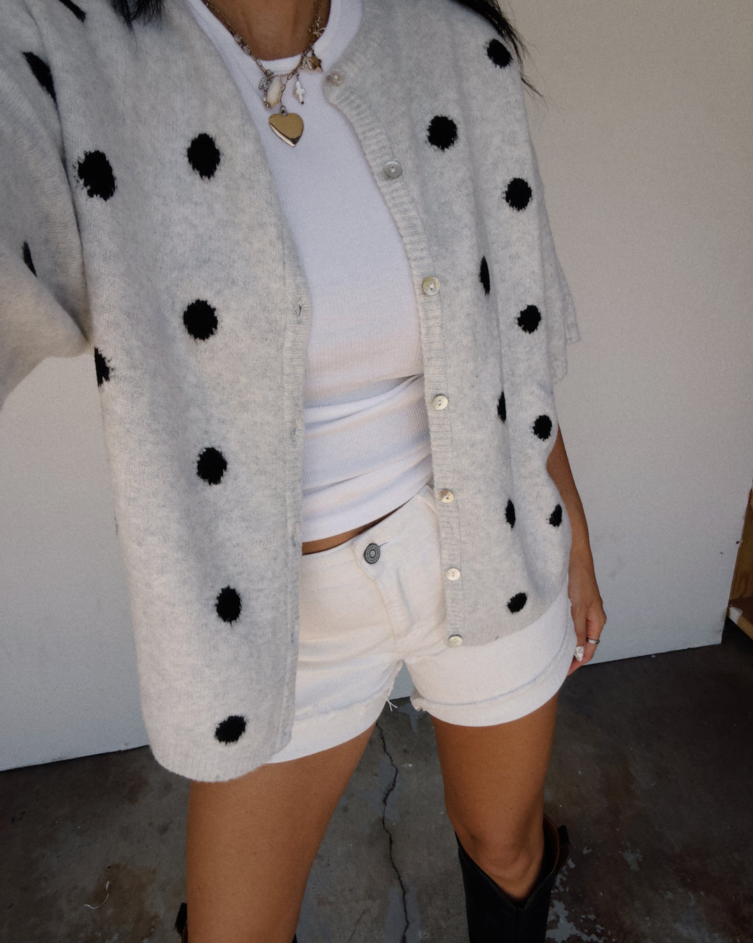 The Penny Cardigan - Ash/Black