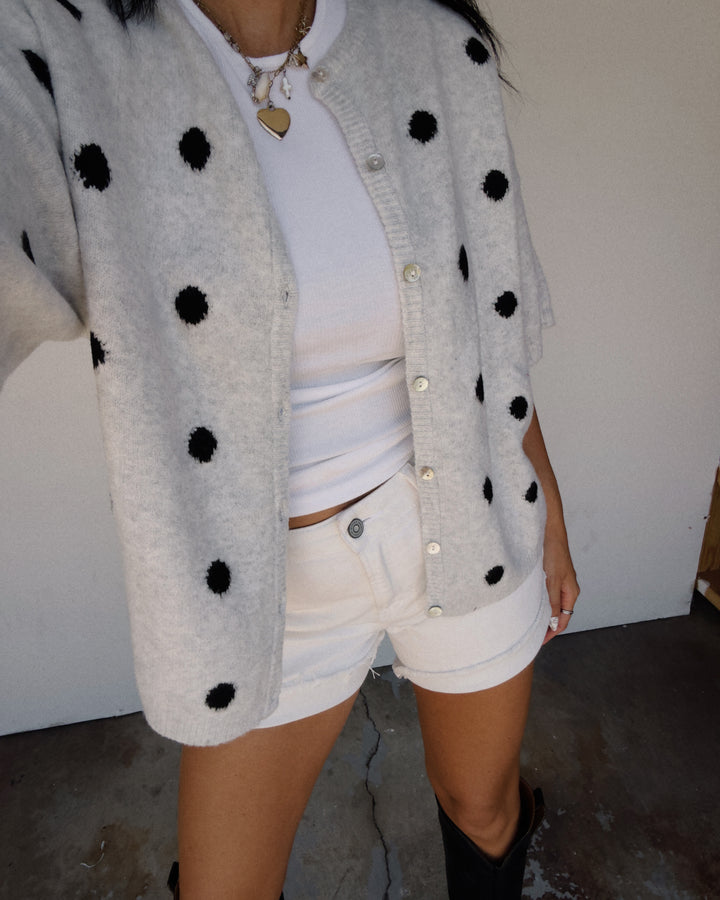 The Penny Cardigan - Ash/Black
