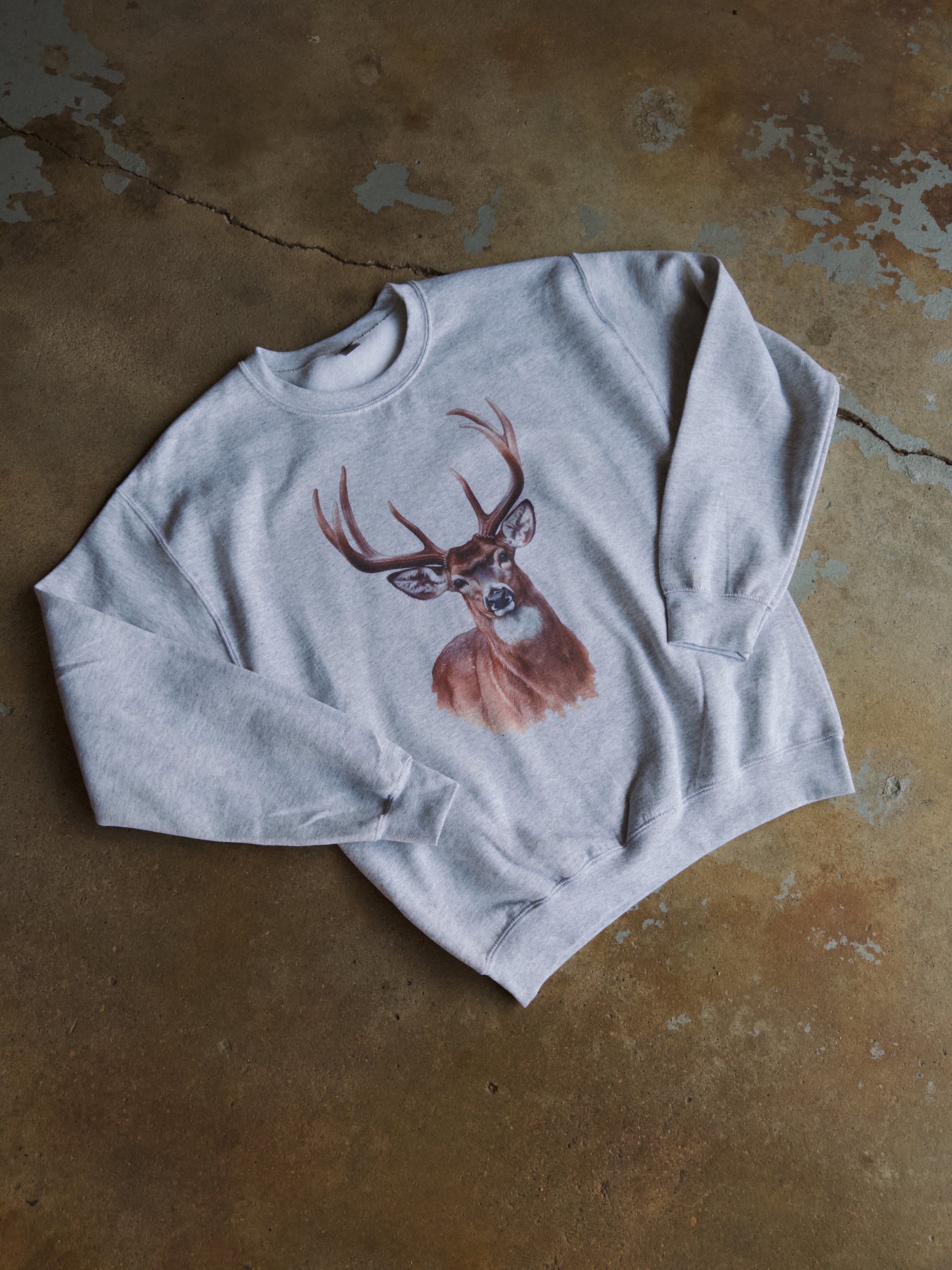 Hey Deer Sweatshirt - Ash