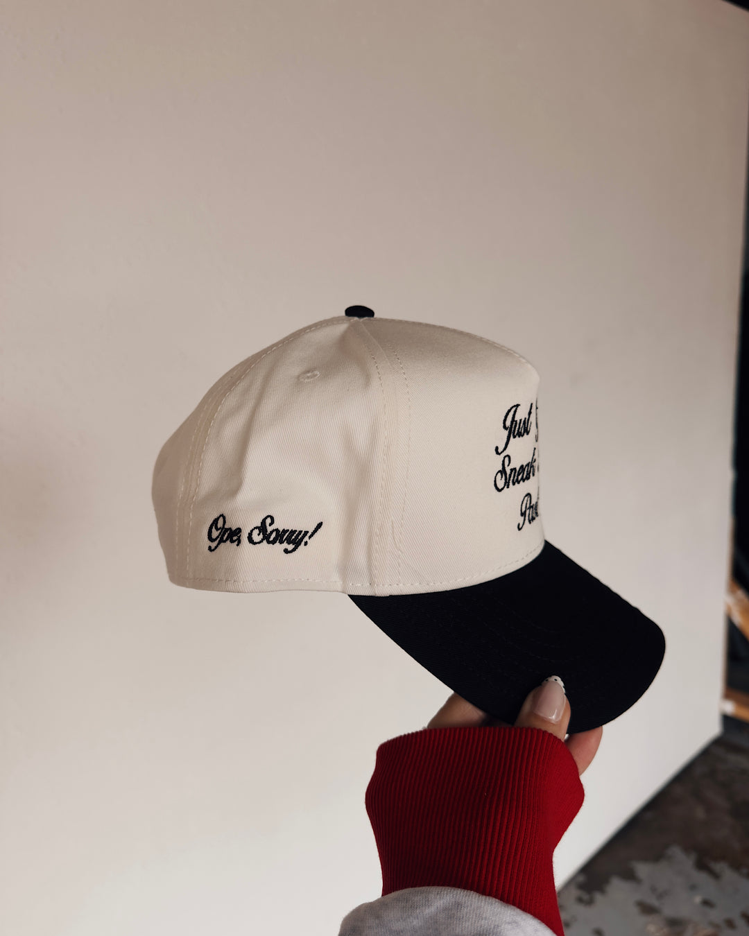 Ope, Sorry Hat - Off White/Black