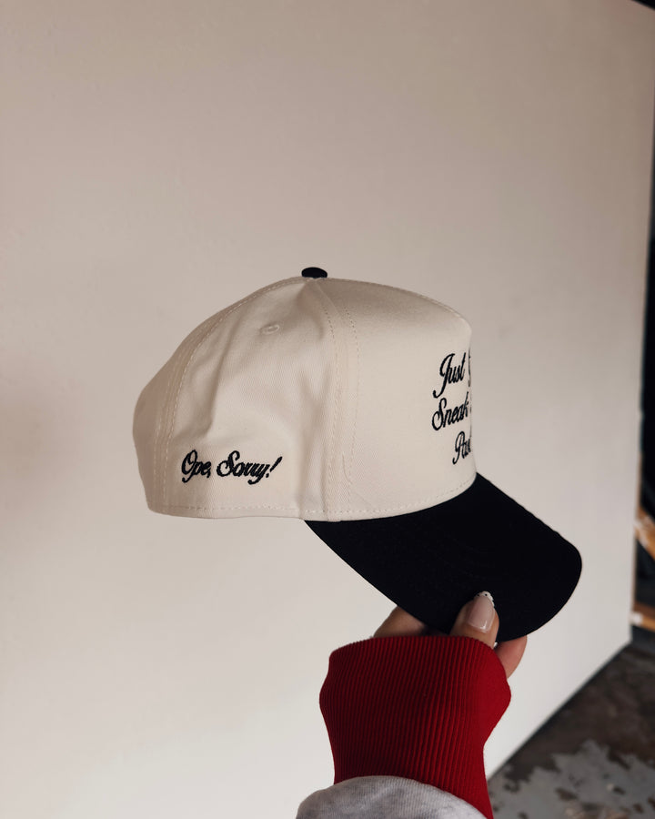 Ope, Sorry Hat - Off White/Black