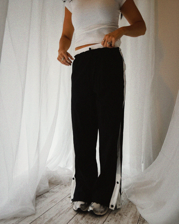Throwback Track Pants - Black/White