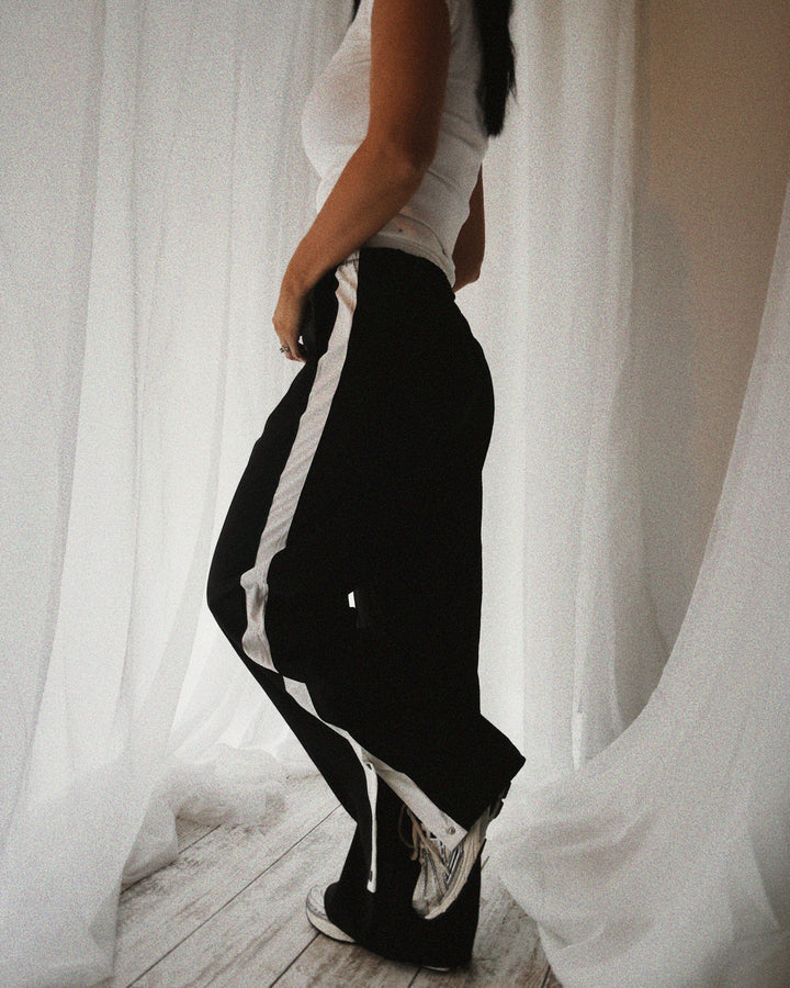 Throwback Track Pants - Black/White