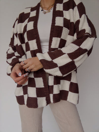 Check Me Out Cardigan - Brown