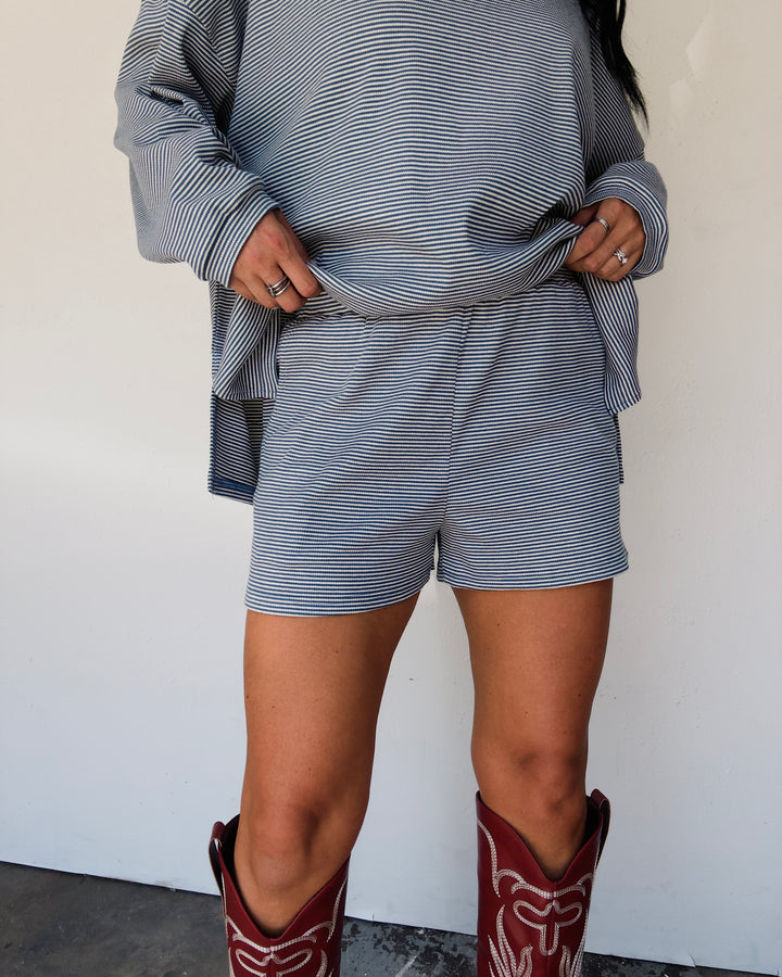Kennedy Striped Shorts - Blue/Ivory
