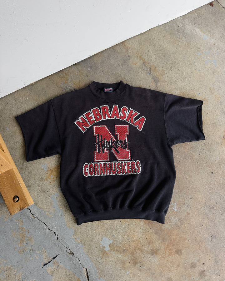 Nebraska Cornhuskers Cropped Sleeve Sweatshirt - Large