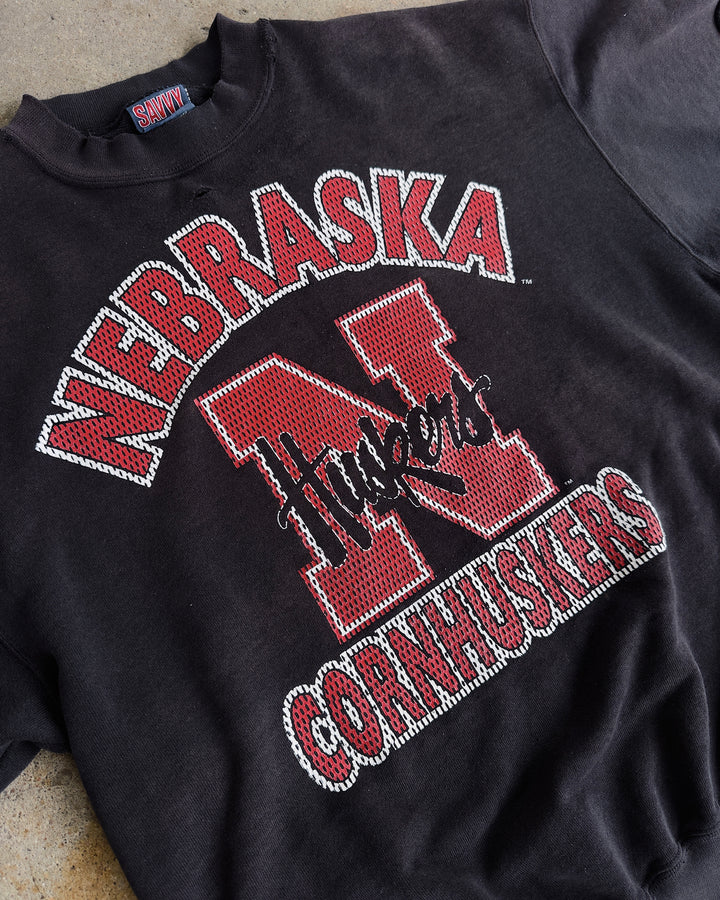 Nebraska Cornhuskers Cropped Sleeve Sweatshirt - Large