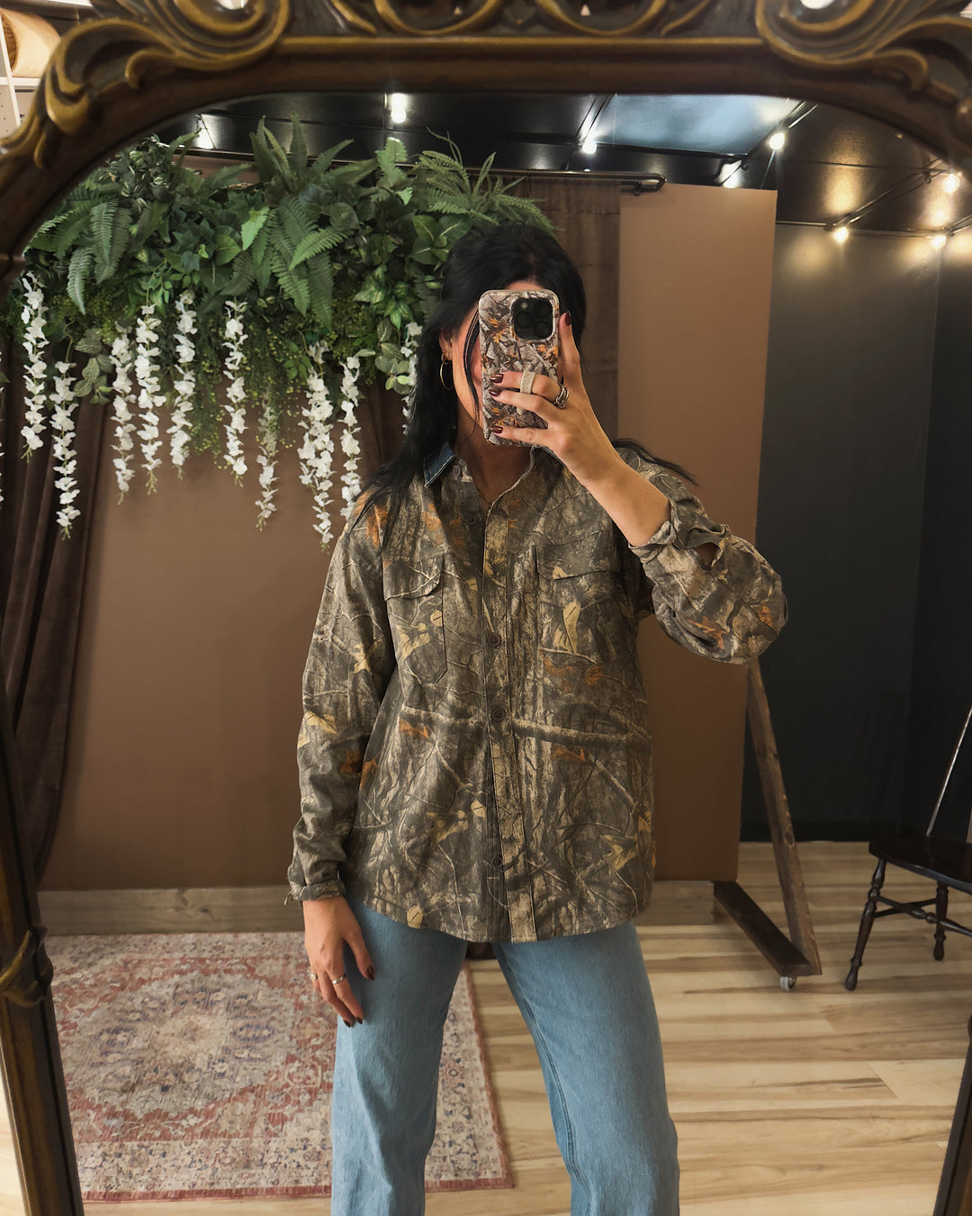 Frontier Lightweight Button Down - Camo/Denim