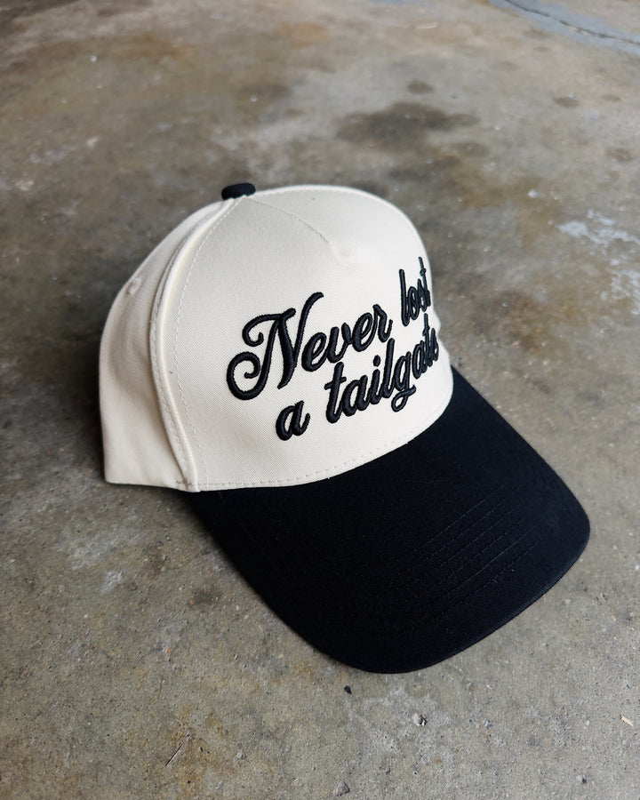 Never Lost A Tailgate Hat - Cream/Black