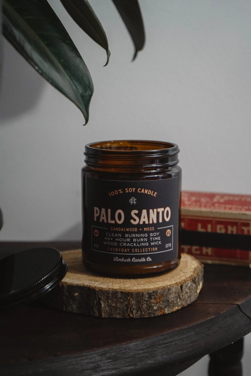 Palo Santo Candle - Sandalwood/Moss