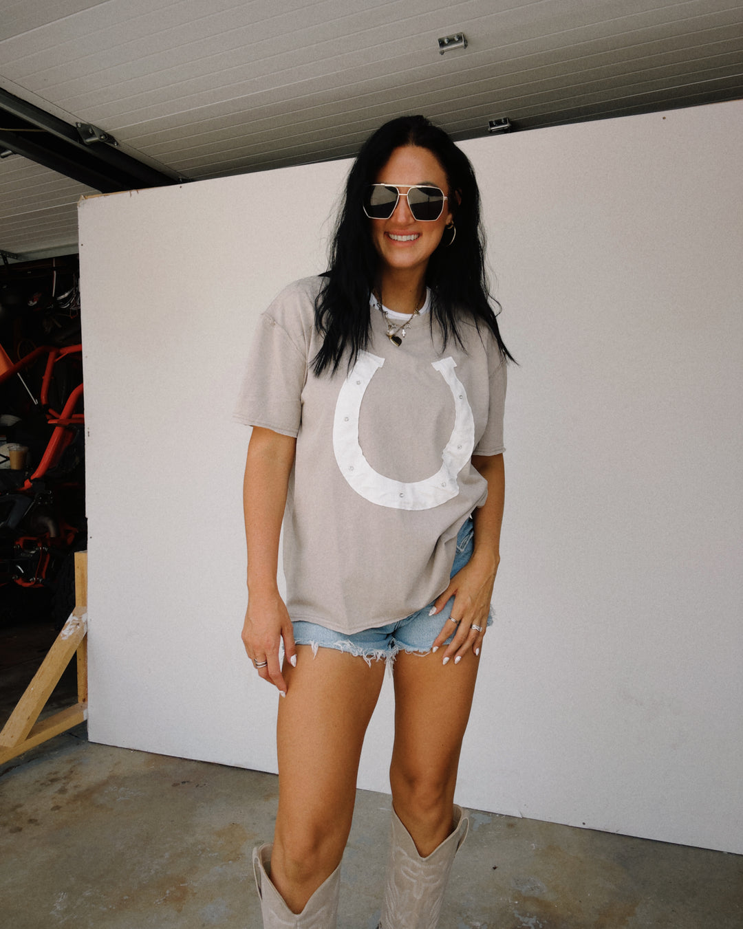 Lucky Charm Tee - Acid Grey