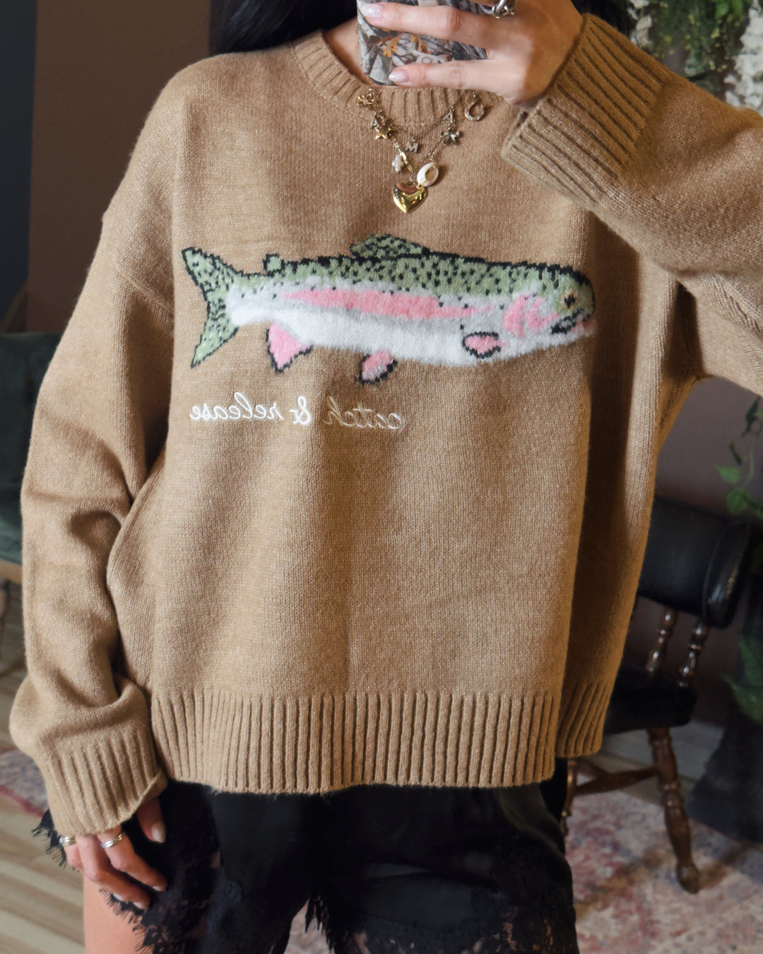 Catch &amp; Release Sweater - Camel