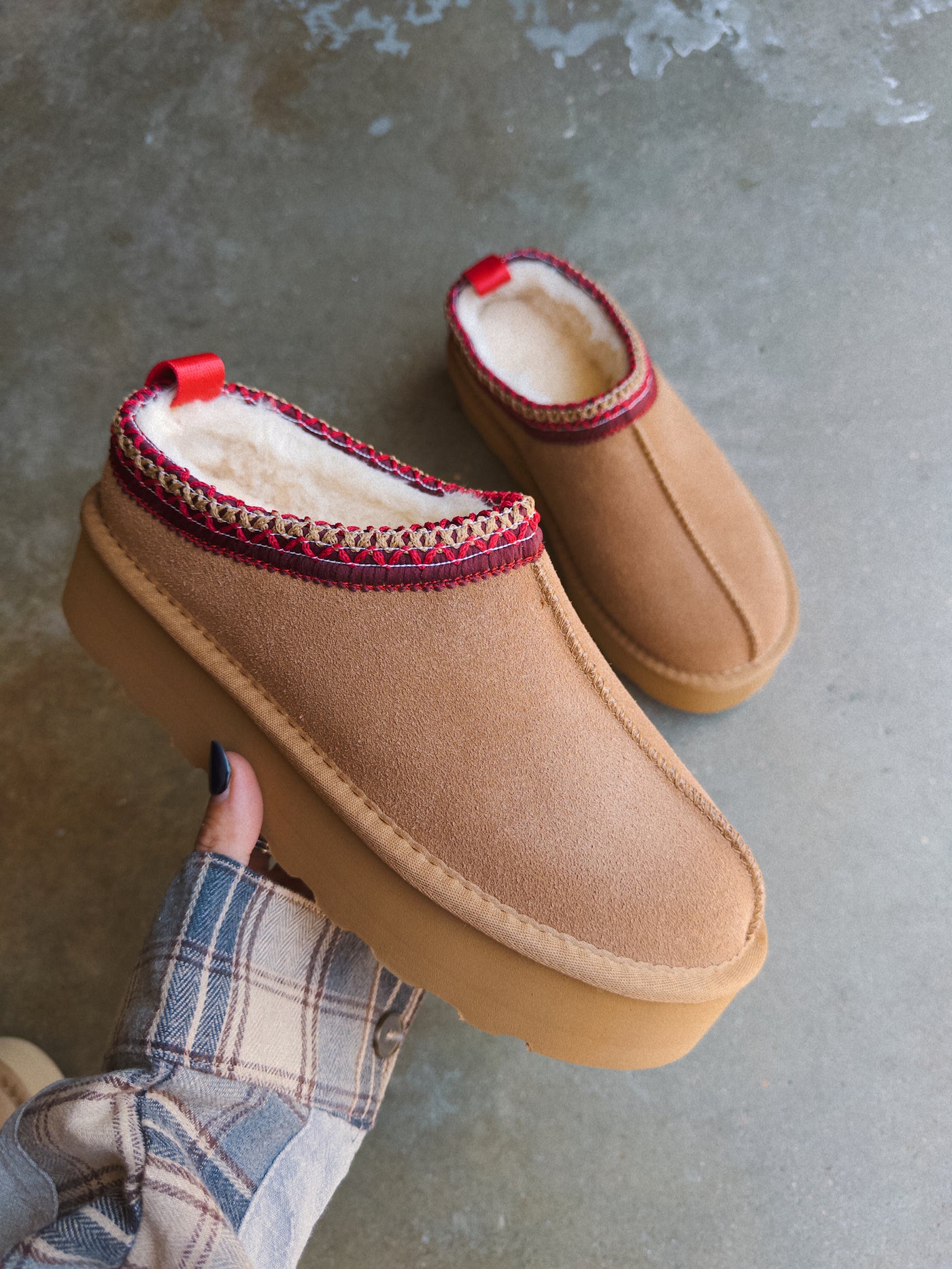 Alpine Platform Slippers - Chestnut