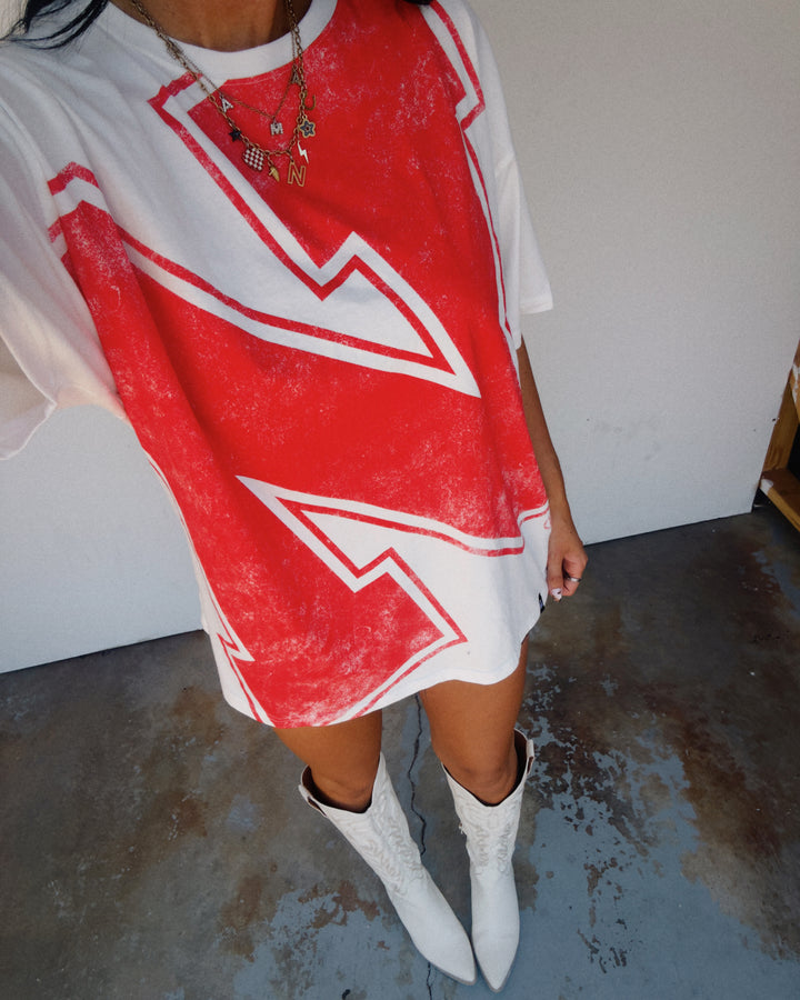 Nebraska Logo Oversized Cotton Tee - White