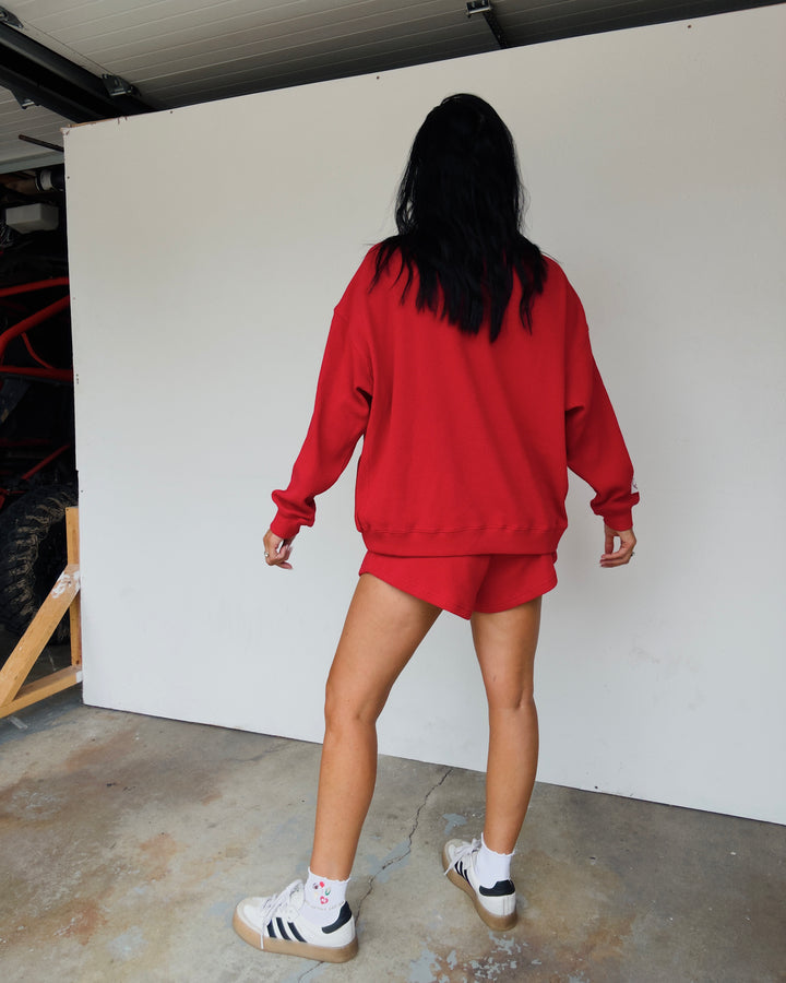 Waffle Lounge Shorts - Red