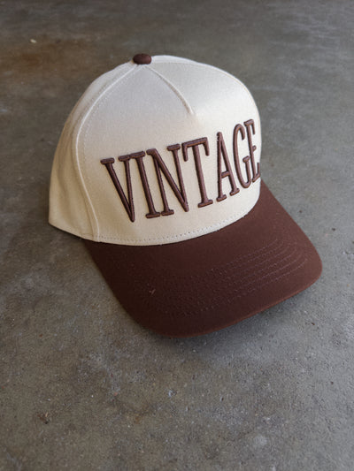 Vintage Hat - Cream/Khaki