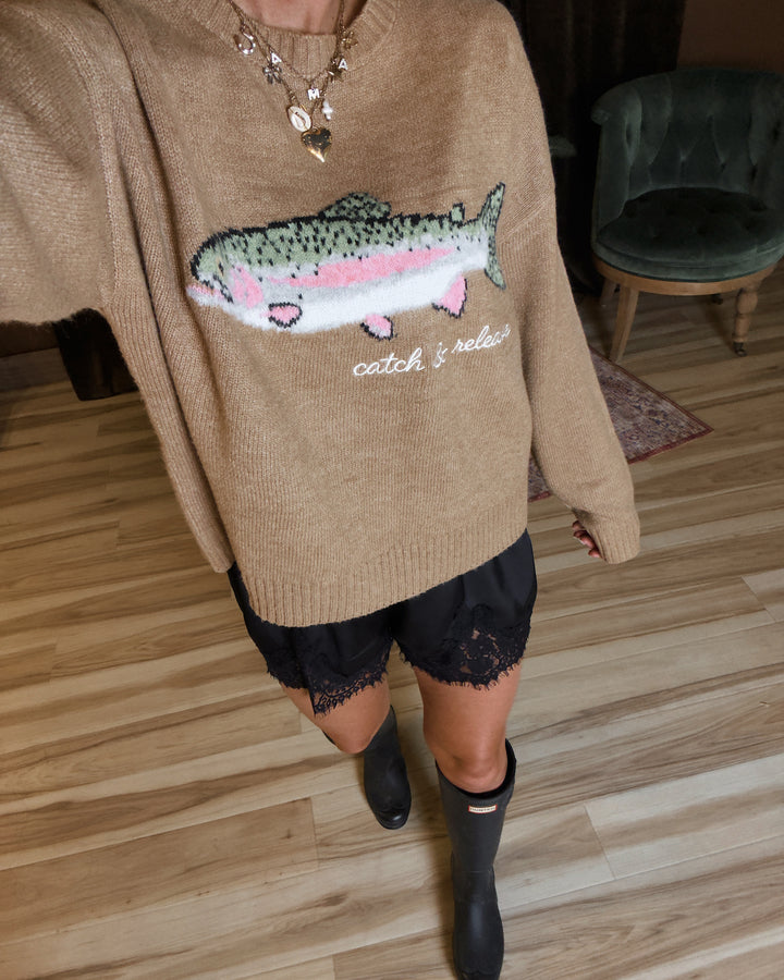 Catch &amp; Release Sweater - Camel