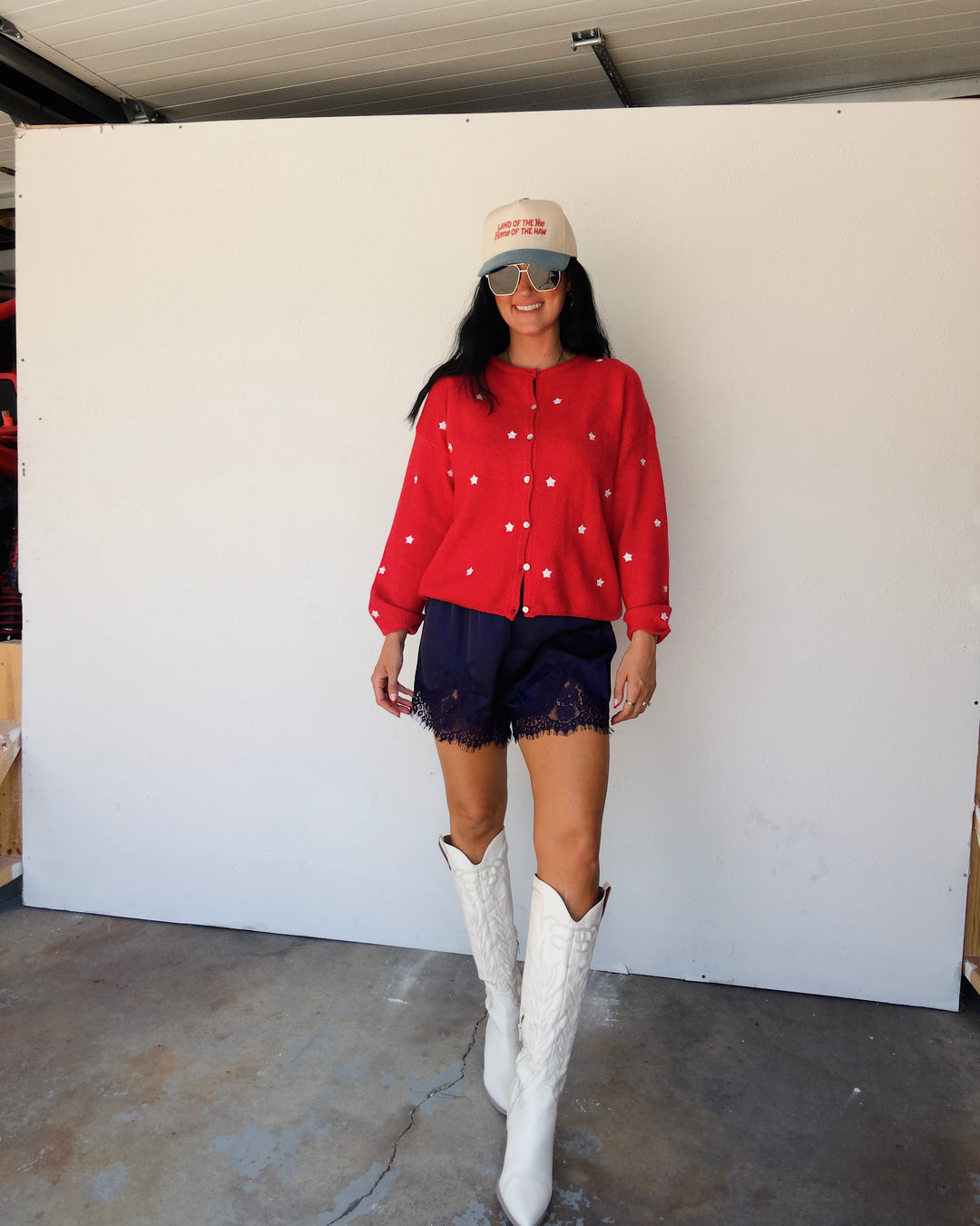 All Star Cardigan - Red