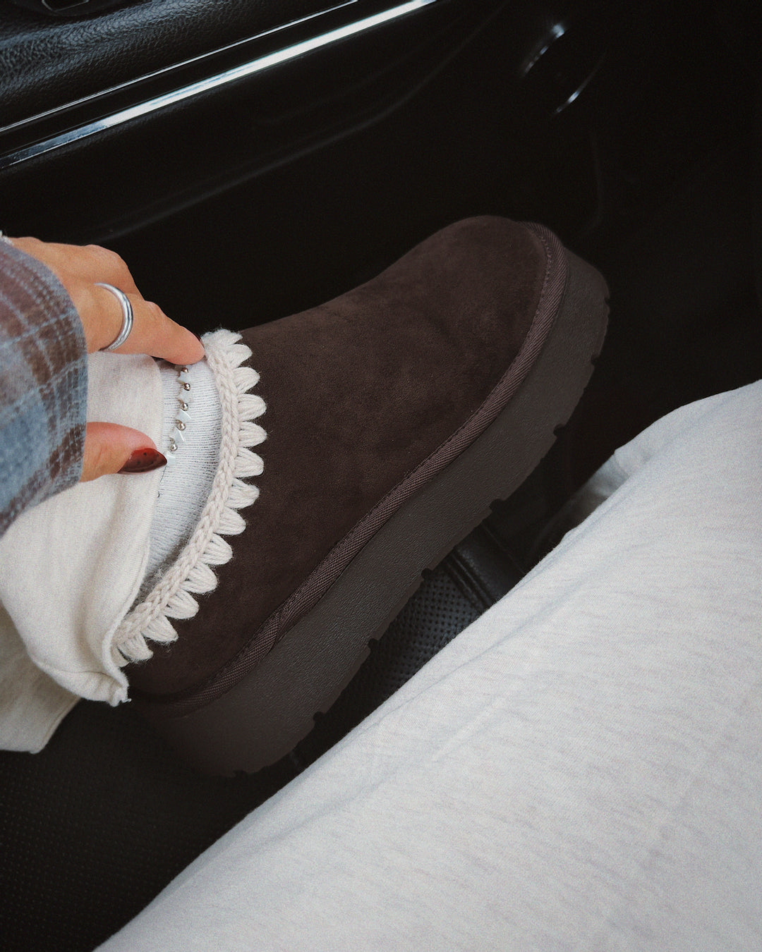 Brandi Platform Mules - Coffee
