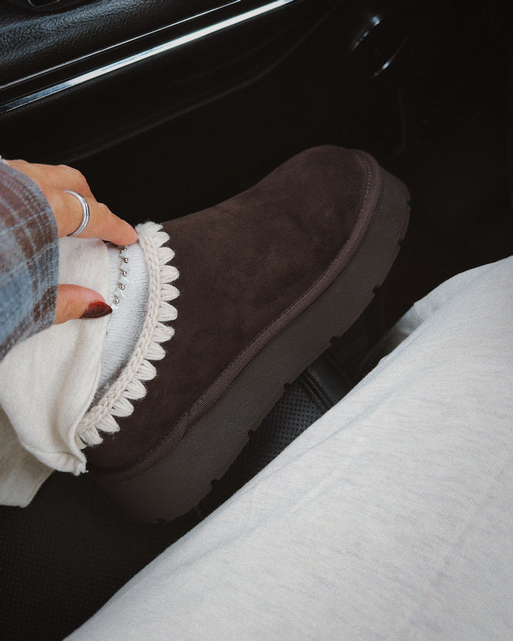 Brandi Platform Mules - Coffee