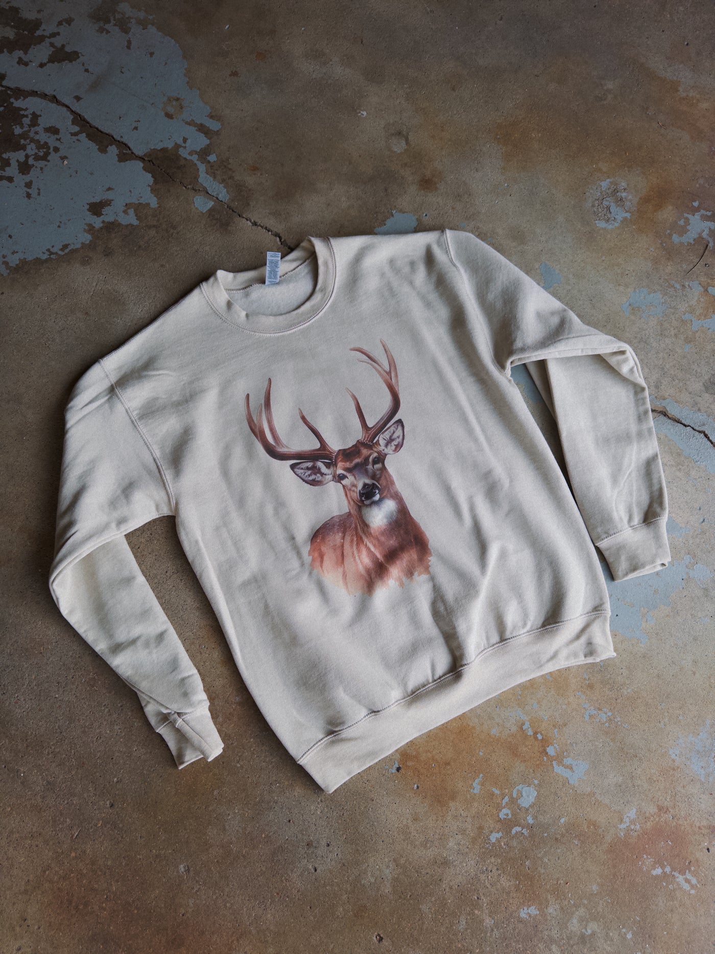 Hey Deer Sweatshirt - Sand