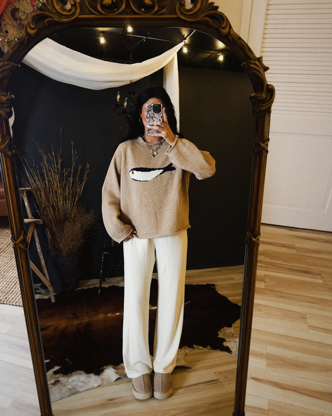 Gone Fishing Sweater - Oat