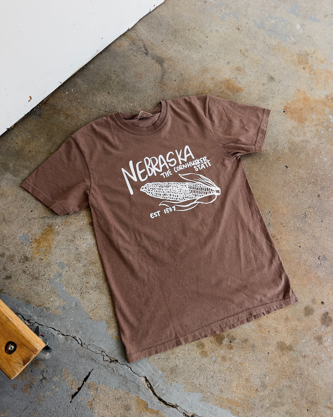 NE The Cornhusker State Cotton Tee - Espresso