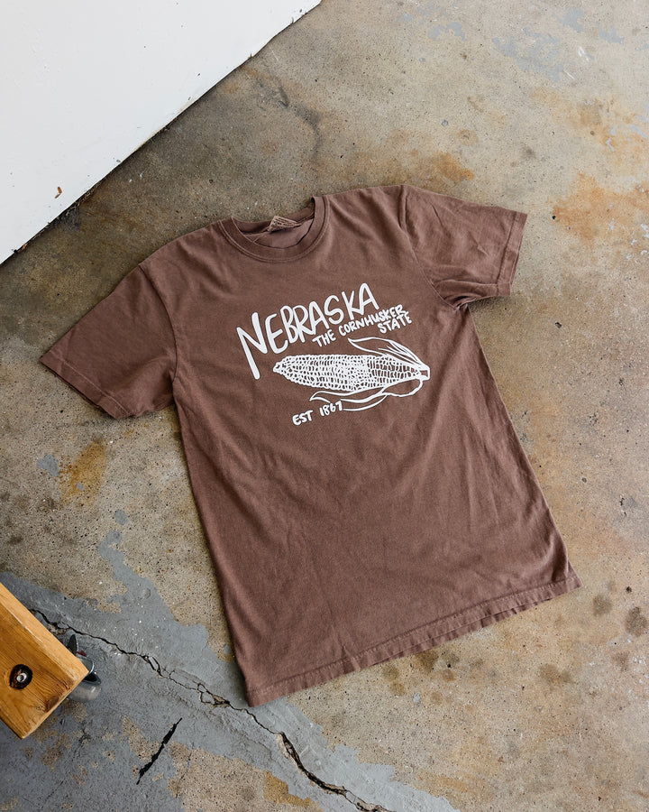 NE The Cornhusker State Cotton Tee - Espresso