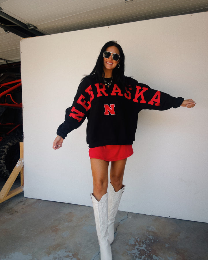 Big N Nebraska Sweatshirt - Black