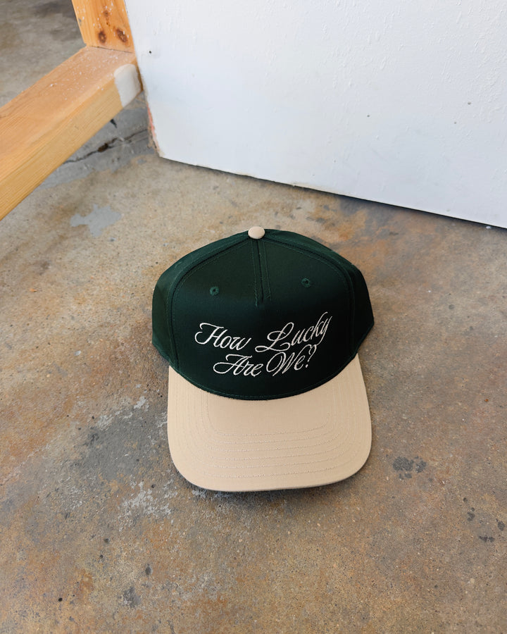 How Lucky Are We Hat - Green/Khaki