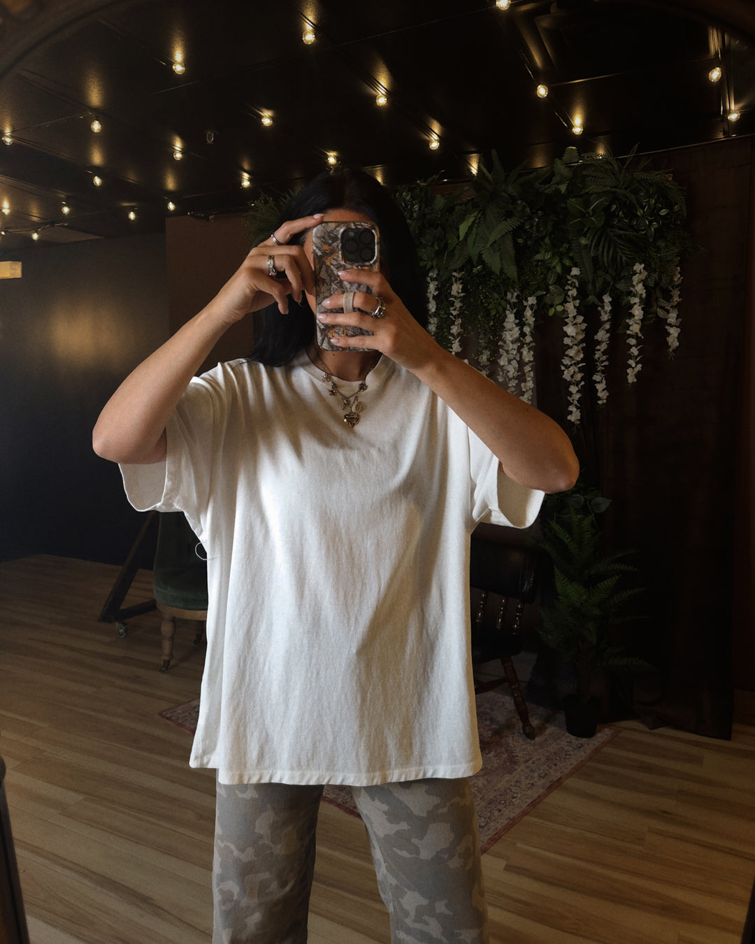 Everyday Washed Oversized Cotton Tee - White