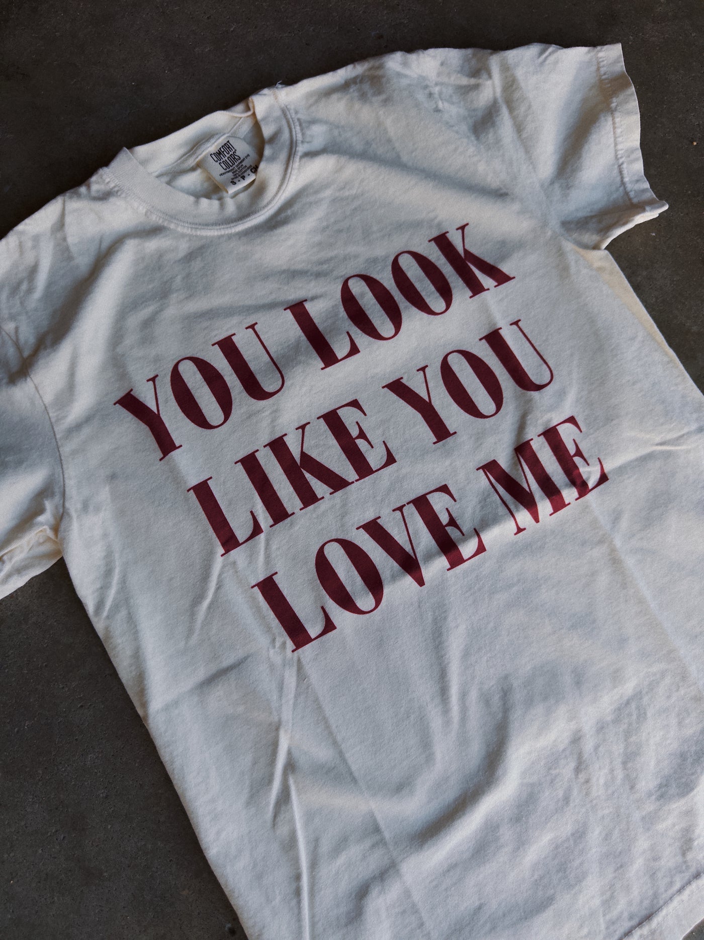 You Look Like You Love Me Cotton Tee - Ivory