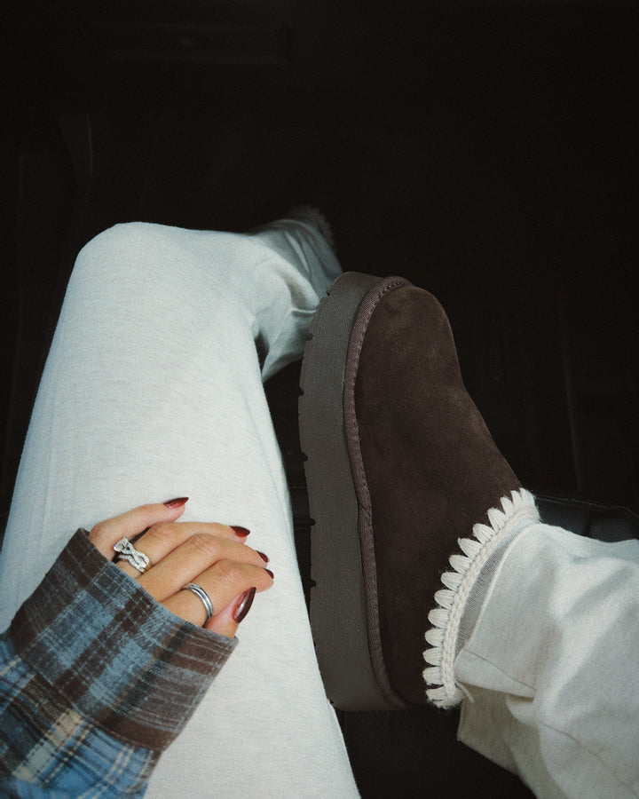 Brandi Platform Mules - Coffee