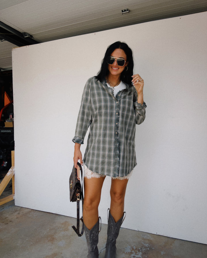 Woodland Oversized Flannel - Pine