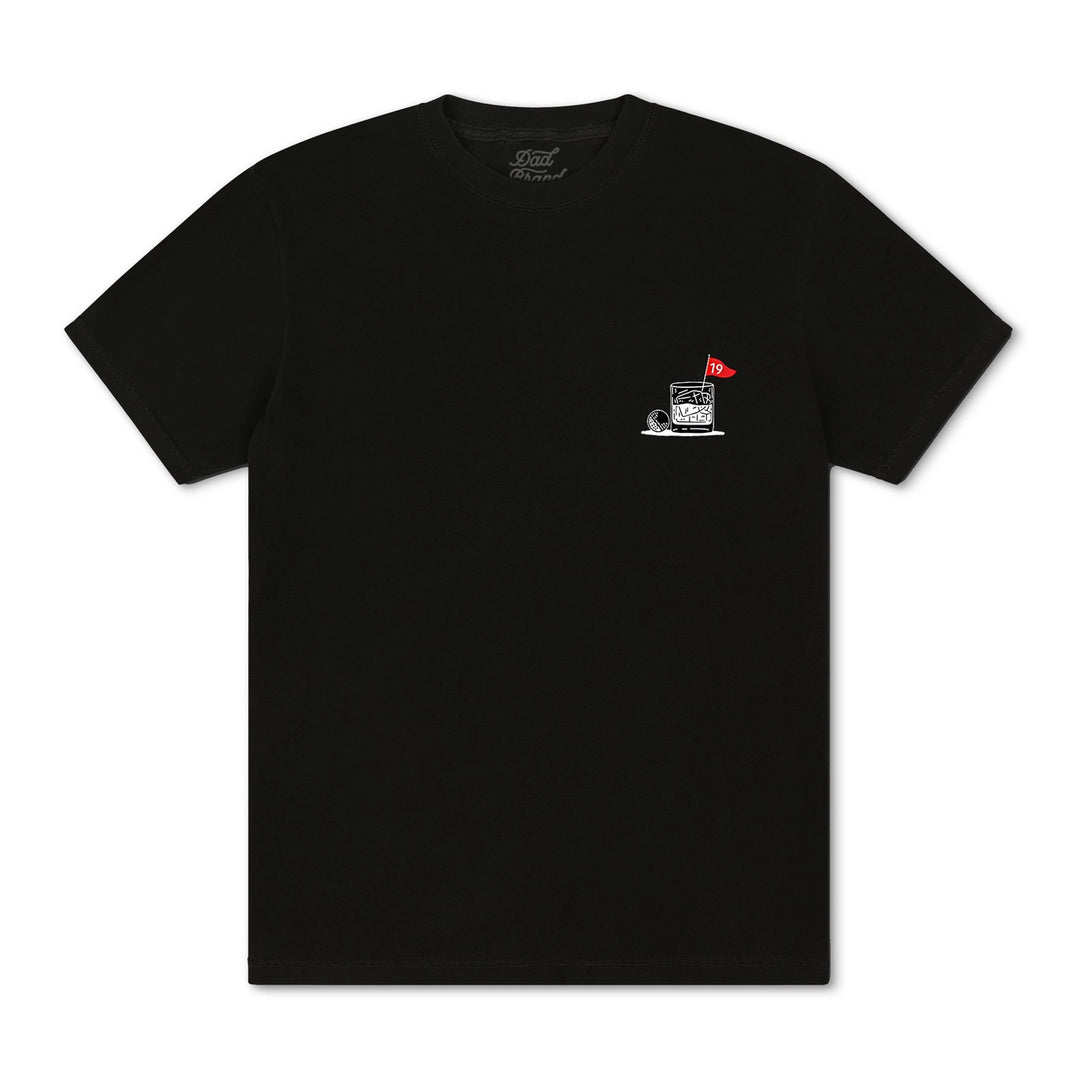 See You At The 19th Hole Cotton Tee - Black