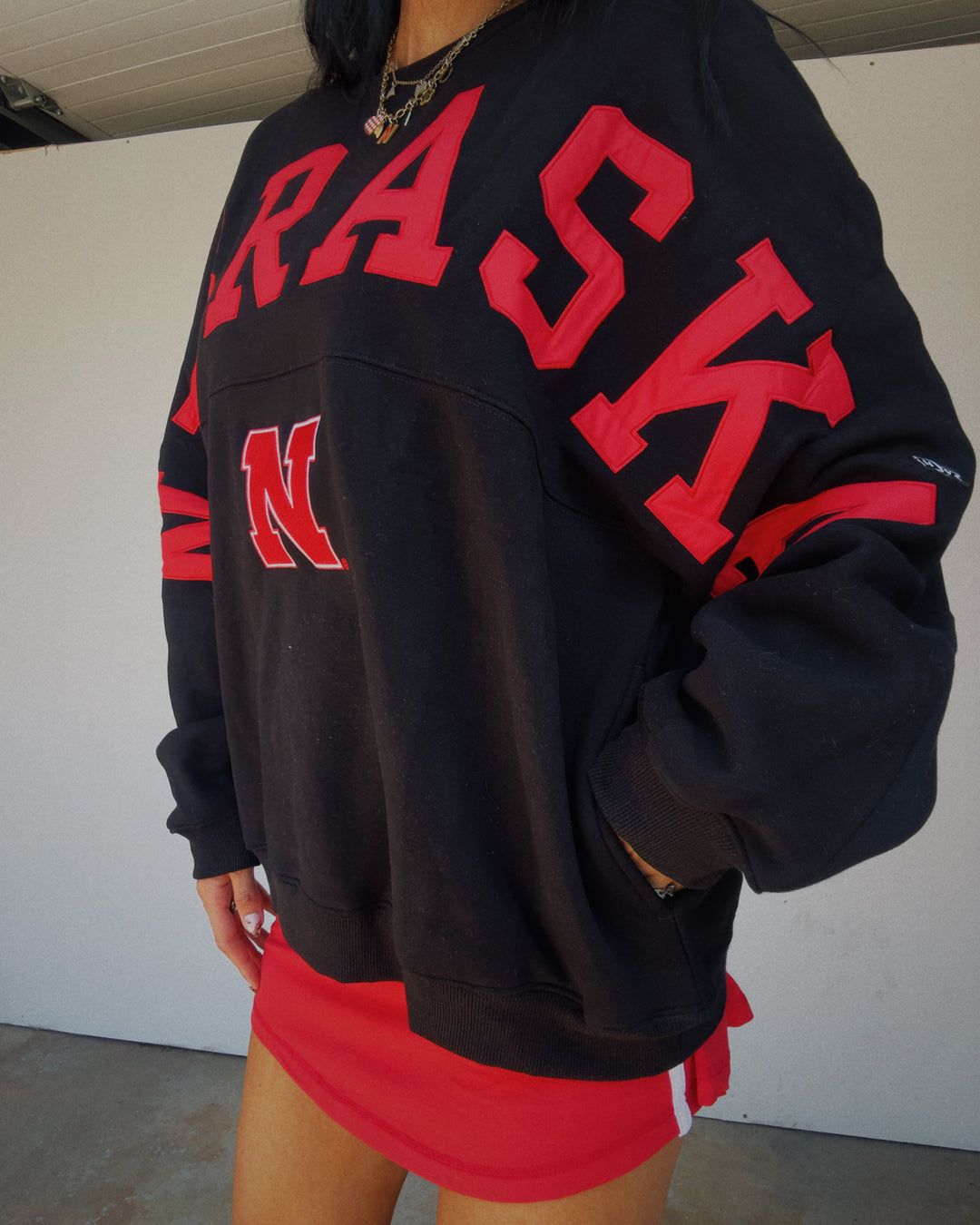 Big N Nebraska Sweatshirt - Black
