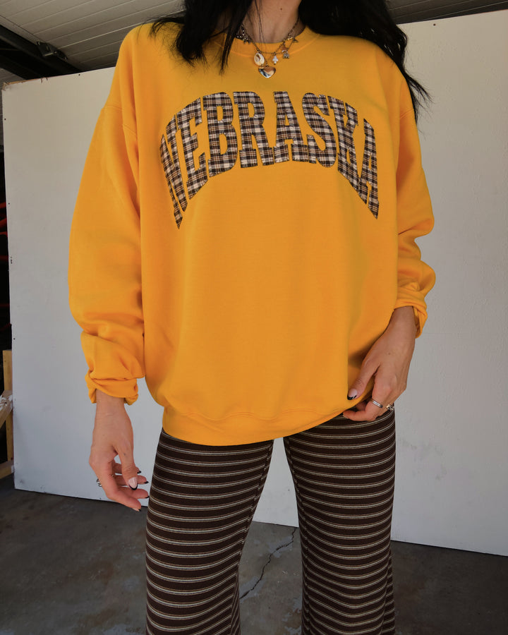 Nebraska Flannel Sweatshirt - Gold