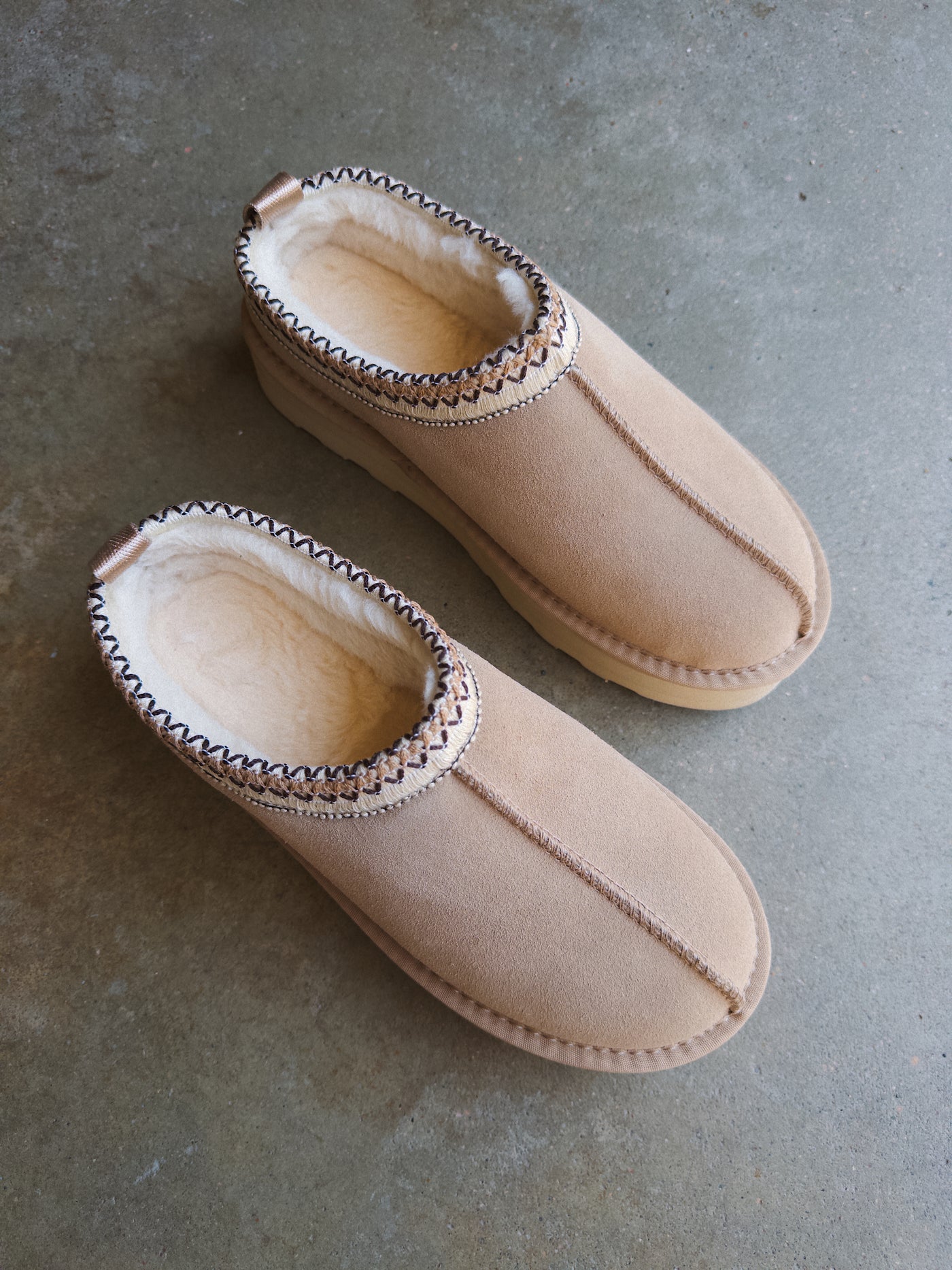 Alpine Platform Slippers - Sandstone