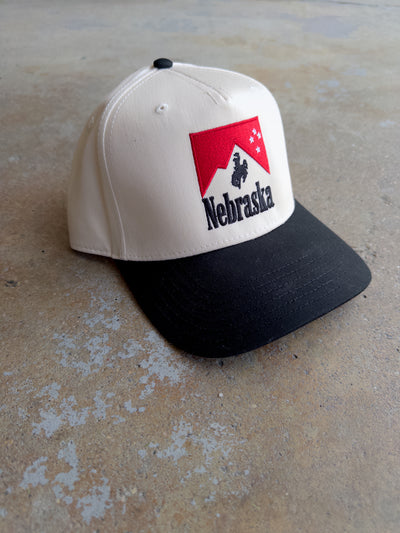 Nebraska Cowboy Hat - Cream/Black