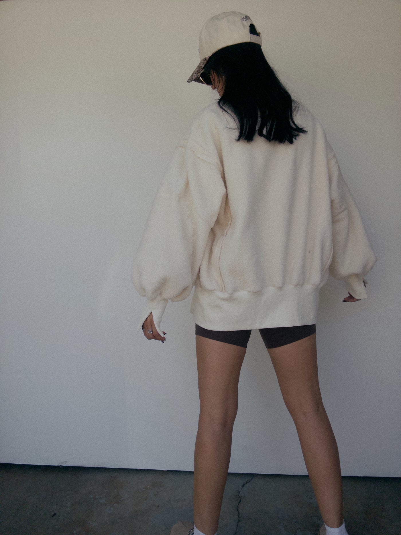 Fleece Pullover Sweatshirt - Ivory