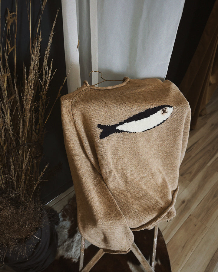 Gone Fishing Sweater - Oat