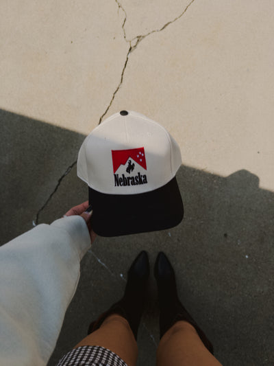 Nebraska Cowboy Hat - Cream/Black