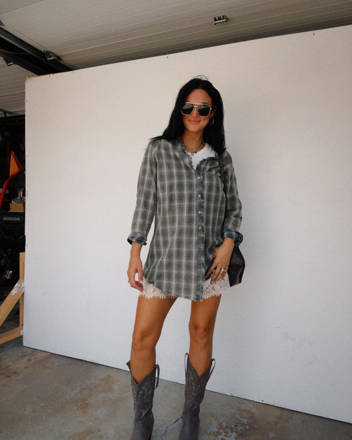 Woodland Oversized Flannel - Pine