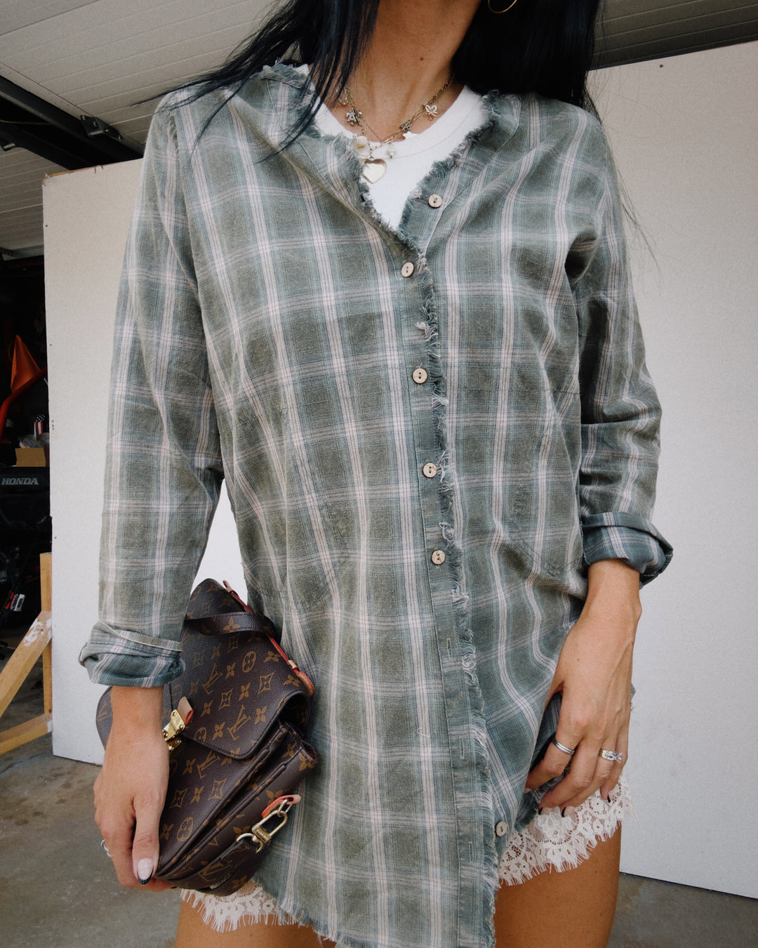 Woodland Oversized Flannel - Pine