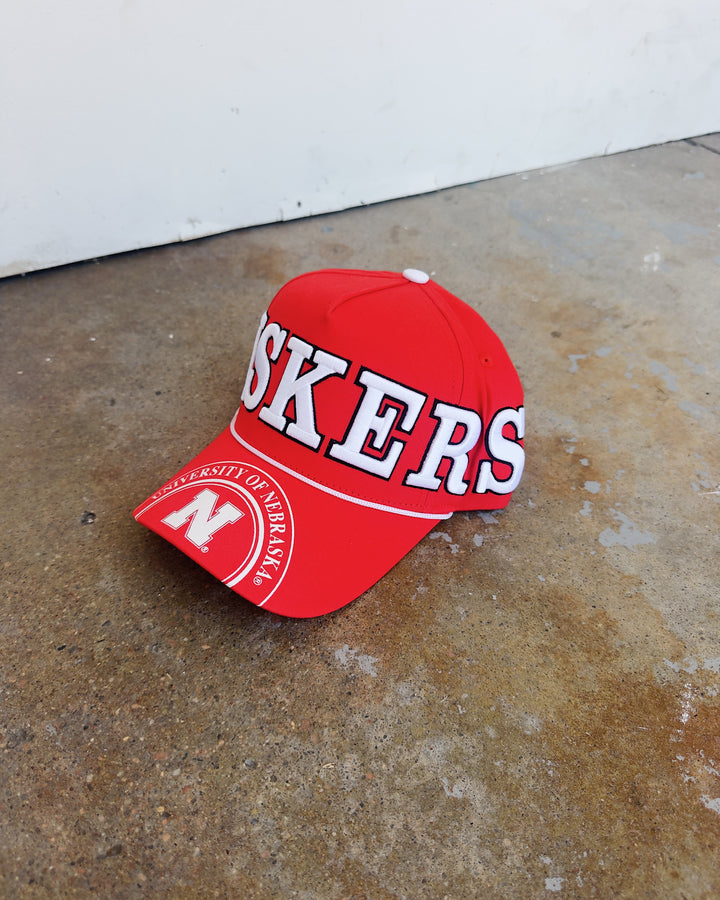 Huskers Split Hat - Red/White