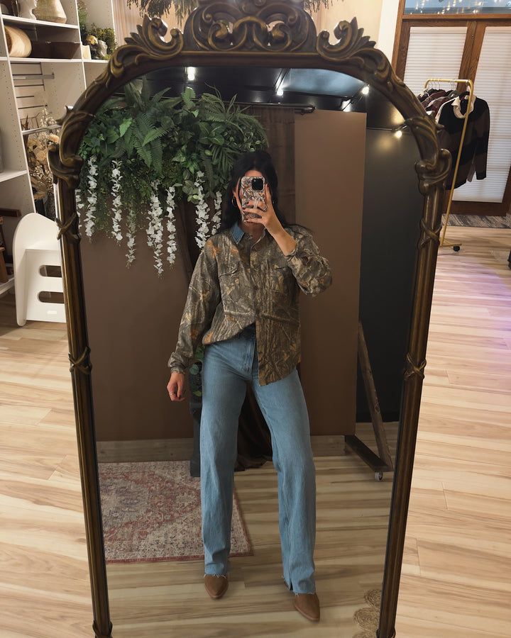 Frontier Lightweight Button Down - Camo/Denim