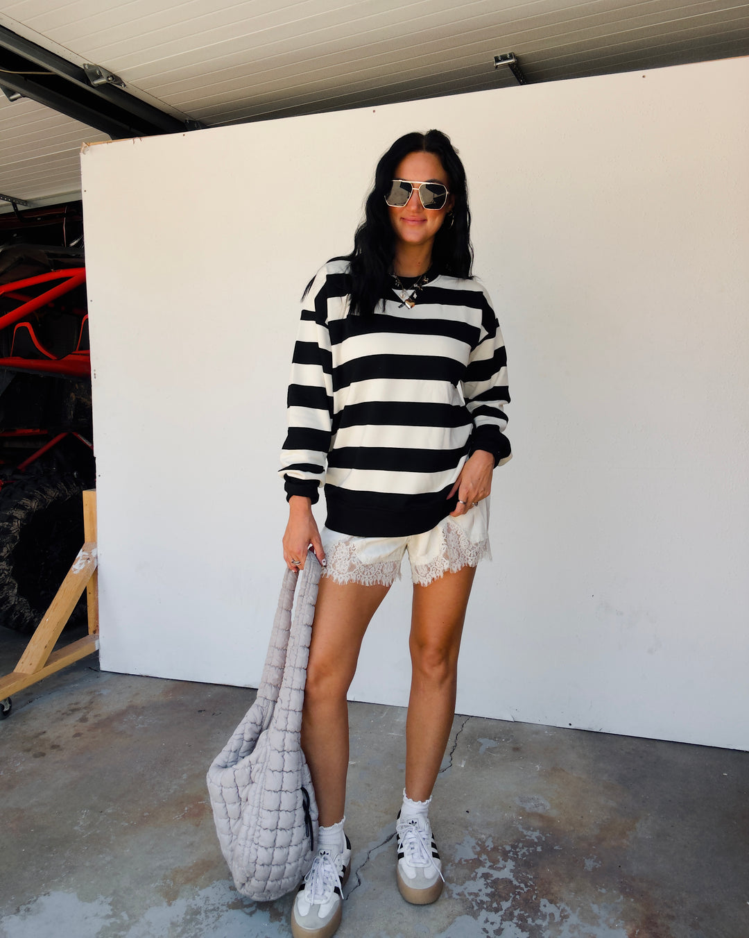 Westbrooke Stripe Pullover - Black/Cream