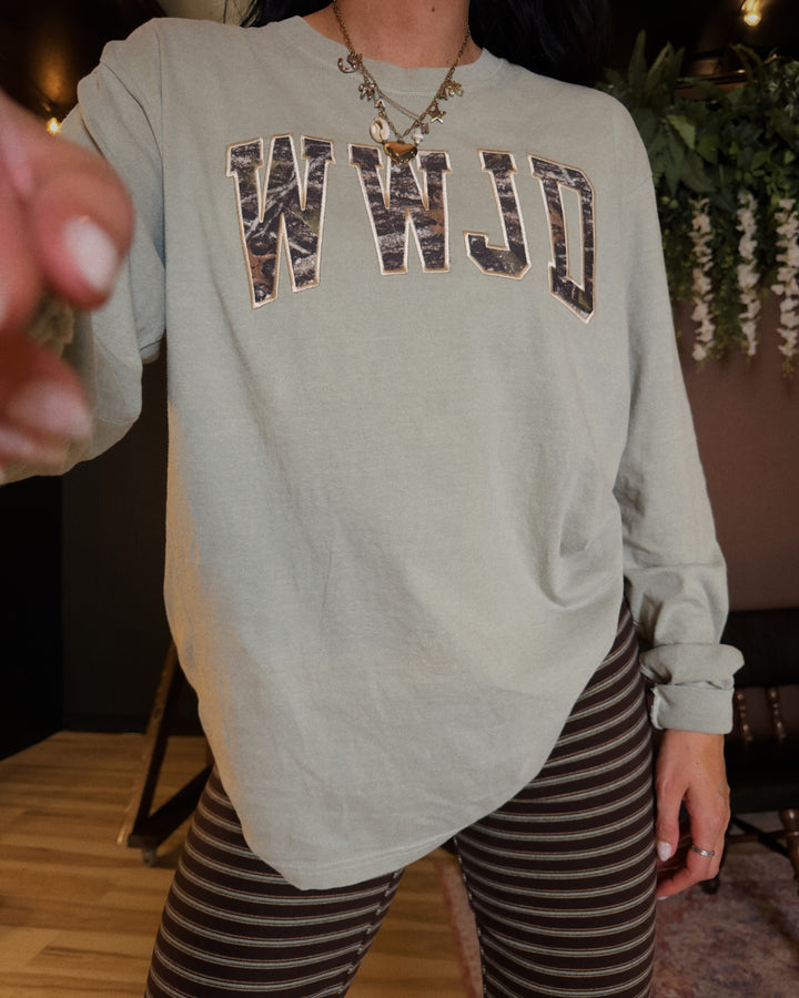 WWJD Camo Long Sleeve - Sandstone